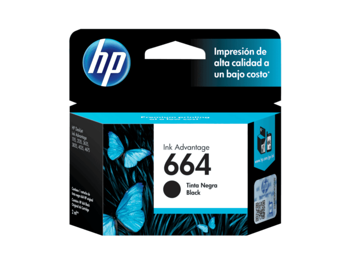 Cartucho de tinta HP 664 negro original (F6V29AL)