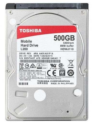 Disco duro Toshiba L200 500 GB 2.5″ SATA para laptop