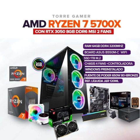 PC Gamer  Ryzen 7 5700G – 32Gb – SSD 1Tb