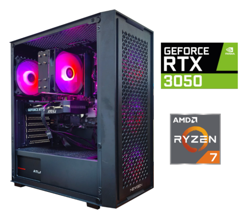 PC Gamer Ryzen 7 5700X – 16Gb – Nvme 500Gb  – Video RX 6600m 8 Gigas
