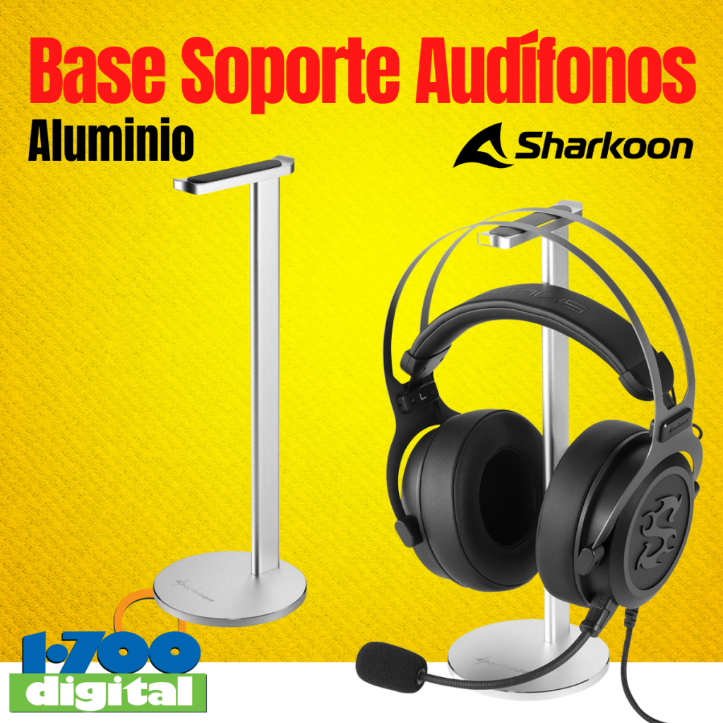 Soporte Audifono Diadema Gamer Metalico Sharkoon Aluminio