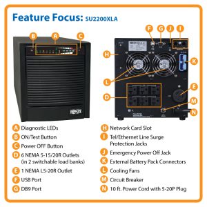 UPS Online TrippLite 3KVA 2400W SU3000XLA