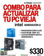 Combo Procesador Intel Core i5-12400 + Placa H610M Asus / Gigabyte