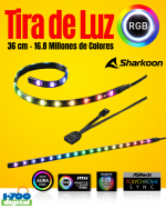 Tira de Luz 36cm LED ARGB Sharkoon Ilumina Cases PC Gamers